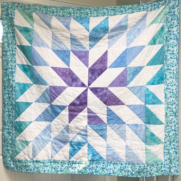 Starburst Quilt in Cool tones